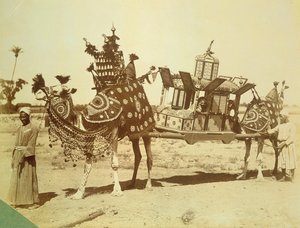 Palanquin nuptial, Le Caire, Égypte, c.1878